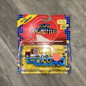 Funrise Micro Magnifiers Big Rig Car Hauler Truck 1988 Die Cast‎ -Heavy!